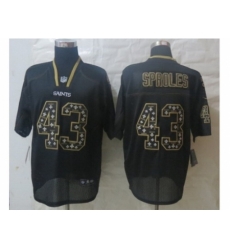 Nike New Orleans Saints 43 Darren Sproles Black Elite Lights Out Fashion NFL Jersey