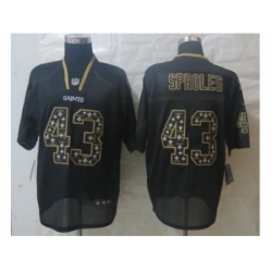 Nike New Orleans Saints 43 Darren Sproles Black Elite Lights Out Fashion NFL Jersey