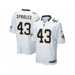 Nike New Orleans Saints 43 Darren Sproles White Game NFL Jersey