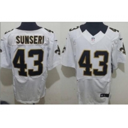 Nike New Orleans Saints 43 Vinnie Sunseri White Elite NFL Jersey