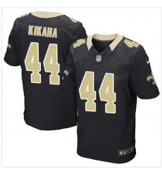Nike New Orleans Saints #44 Hauoli Kikaha Black Team Color Mens Stitched NFL Elite Jersey