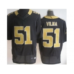 Nike New Orleans Saints 51 Jonathan Vilma Black Elite NFL Jersey