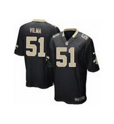 Nike New Orleans Saints 51 Jonathan Vilma Elite Black NFL Jersey