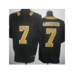 Nike New Orleans Saints 7 Morten Andersen Black Elite NFL Jersey