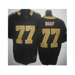 Nike New Orleans Saints 77 Willie Roaf Black Elite NFL Jersey