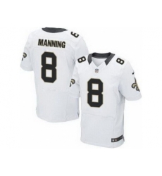 Nike New Orleans Saints 8 Archie Manning White Elite NFL Jersey