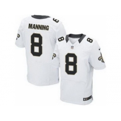 Nike New Orleans Saints 8 Archie Manning White Elite NFL Jersey