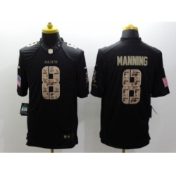 Nike New Orleans Saints 8 manning Black Limited Salute to Service NFL Jersey