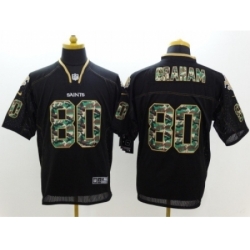 Nike New Orleans Saints 80 Jimmy Graham Black Elite Camo Fashion NFL Jersey