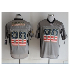Nike New Orleans Saints 80 Jimmy Graham Grey Elite USA Flag Fashion Shadow NFL Jersey