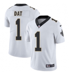 Nike Saints #1 Who Dat White Mens Stitched NFL Vapor Untouchable Limited Jersey