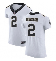 Nike Saints 2 Jameis Winston White Men Stitched NFL New Elite Jersey