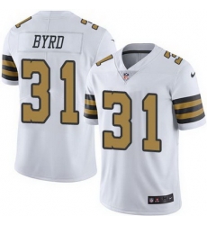 Nike Saints #31 Jairus Byrd White Mens Stitched NFL Limited Rush Jersey