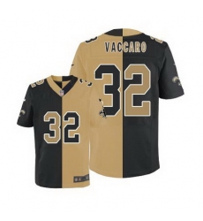 Nike Saints #32 Kenny Vaccaro Black Gold Mens Stitched NFL Elite Split Jersey