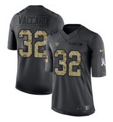 Nike Saints #32 Kenny Vaccaro Black Mens Stitched NFL Limited 2016 Salute To Service Jersey
