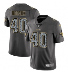 Nike Saints #40 Delvin Breaux Gray Static Mens NFL Vapor Untouchable Game Jersey