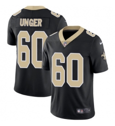 Nike Saints #60 Max Unger Black Team Color Mens Stitched NFL Vapor Untouchable Limited Jersey