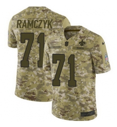 Nike Saints #71 Ryan Ramczyk Camo Mens Stitched NFL Limited 2018 Salute To Service Jersey