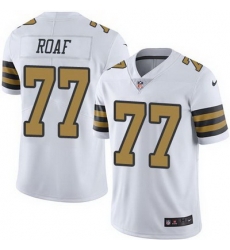 Nike Saints #77 Willie Roaf White Mens Stitched NFL Limited Rush Jersey