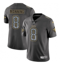 Nike Saints #8 Archie Manning Gray Static Mens NFL Vapor Untouchable Game Jersey