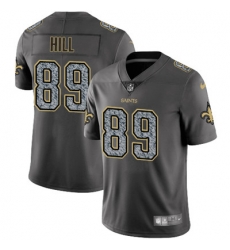 Nike Saints #89 Josh Hill Gray Static Mens NFL Vapor Untouchable Game Jersey