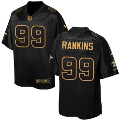 Nike Saints #99 Sheldon Rankins Black Mens Stitched NFL Elite Pro Line Gold Collection Jersey