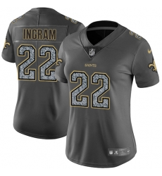 Nike Saints #22 Mark Ingram Gray Static Womens NFL Vapor Untouchable Game Jersey