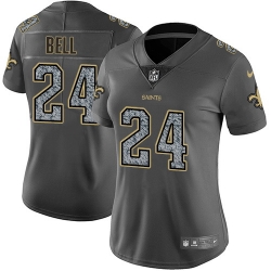 Nike Saints #24 Vonn Bell Gray Static Womens Stitched NFL Vapor Untouchable Limited Jersey