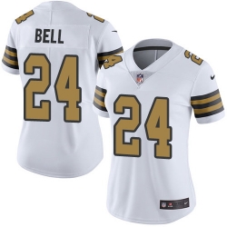 Nike Saints #24 Vonn Bell White Womens Stitched NFL Limited Rush Jersey
