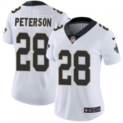 Nike Saints #28 Adrian Peterson White Womens Stitched NFL Vapor Untouchable Limited Jersey
