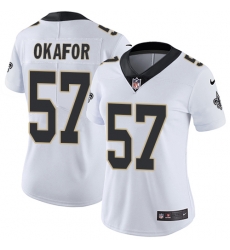 Nike Saints #57 Alex Okafor White Womens Stitched NFL Vapor Untouchable Limited Jersey