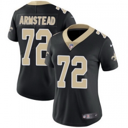 Nike Saints 72 Terron Armstead Black Team Color Womens Stitched NFL Vapor Untouchable Limited Jersey