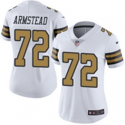 Nike Saints 72 Terron Armstead White Womens Stitched NFL Limited Rush Jersey