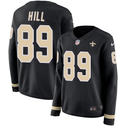 Nike Saints #89 Josh Hill Black Team Color Women Stitched Limited NFL Jersey