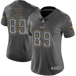Nike Saints #89 Josh Hill Gray Static Womens NFL Vapor Untouchable Game Jersey