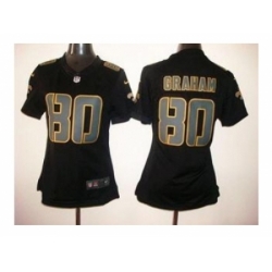 Nike women jerseys new orleans saints #80 graham black[impact limited]