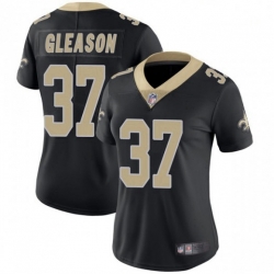 Women New Orleans Saints 37 Steve Gleason Black Vapor Limited Jersey