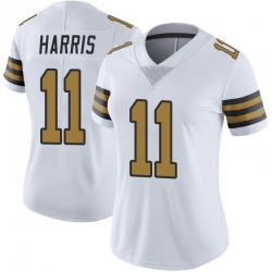 Women New Orleans Saints Deonte Harris #11 Rush Stitched NFL Colo