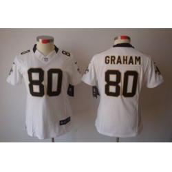 Women Nike New Orleans Saints 80# Graham White[Women's NIKE LIMITED Jersey]