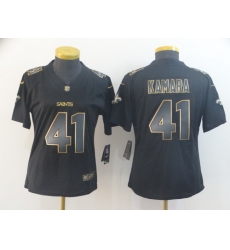 Women Nike Saints 41 Alvin Kamara Black Gold Vapor Untouchable Limited Jersey