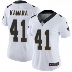 Womens Nike New Orleans Saints 41 Alvin Kamara Elite White NFL Jersey