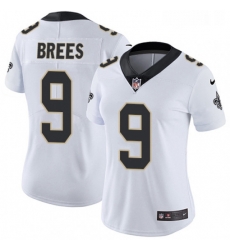 Womens Nike New Orleans Saints 9 Drew Brees White Vapor Untouchable Limited Player NFL Jersey