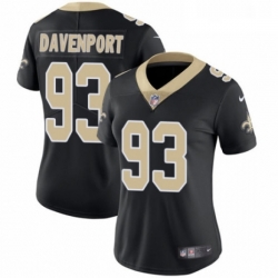 Womens Nike New Orleans Saints 93 Marcus Davenport Black Team Color Vapor Untouchable Limited Player NFL Jersey