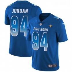 Womens Nike New Orleans Saints 94 Cameron Jordan Limited Royal Blue 2018 Pro Bowl NFL Jersey