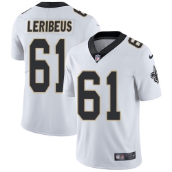 Limited Nike White Youth Josh LeRibeus Road Jersey NFL 61 New Orleans Saints Vapor Untouchable