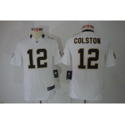 Nike Youth New Orleans Saints #12 Colston White Limited Jerseys