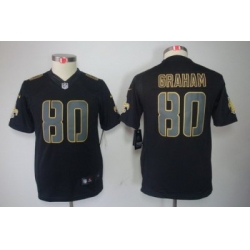 Nike Youth New Orleans Saints #80 Jimmy Graham Black Impact Limited Jerseys
