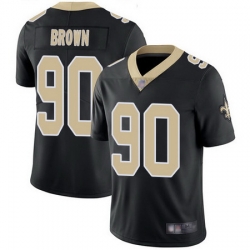 Saints 90 Malcom Brown Black Team Color Youth Stitched Football Vapor Untouchable Limited Jersey