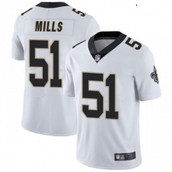 Youth New Orleans Saints 51 Sam Mills White Vapor Untouchable Limited Jersey