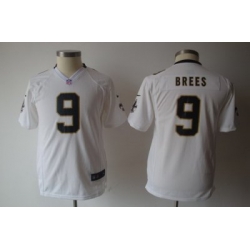 Youth Nike NFL new Orleans Saints #9 brees White Jersey
